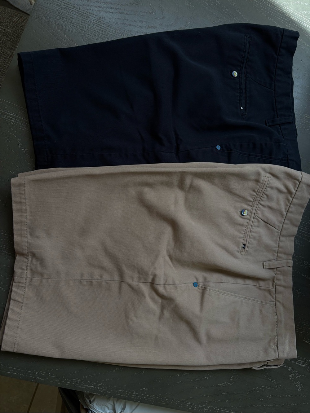 Bundle (2) Hurley Men’s Shorts. Size 38. Black, Tan.